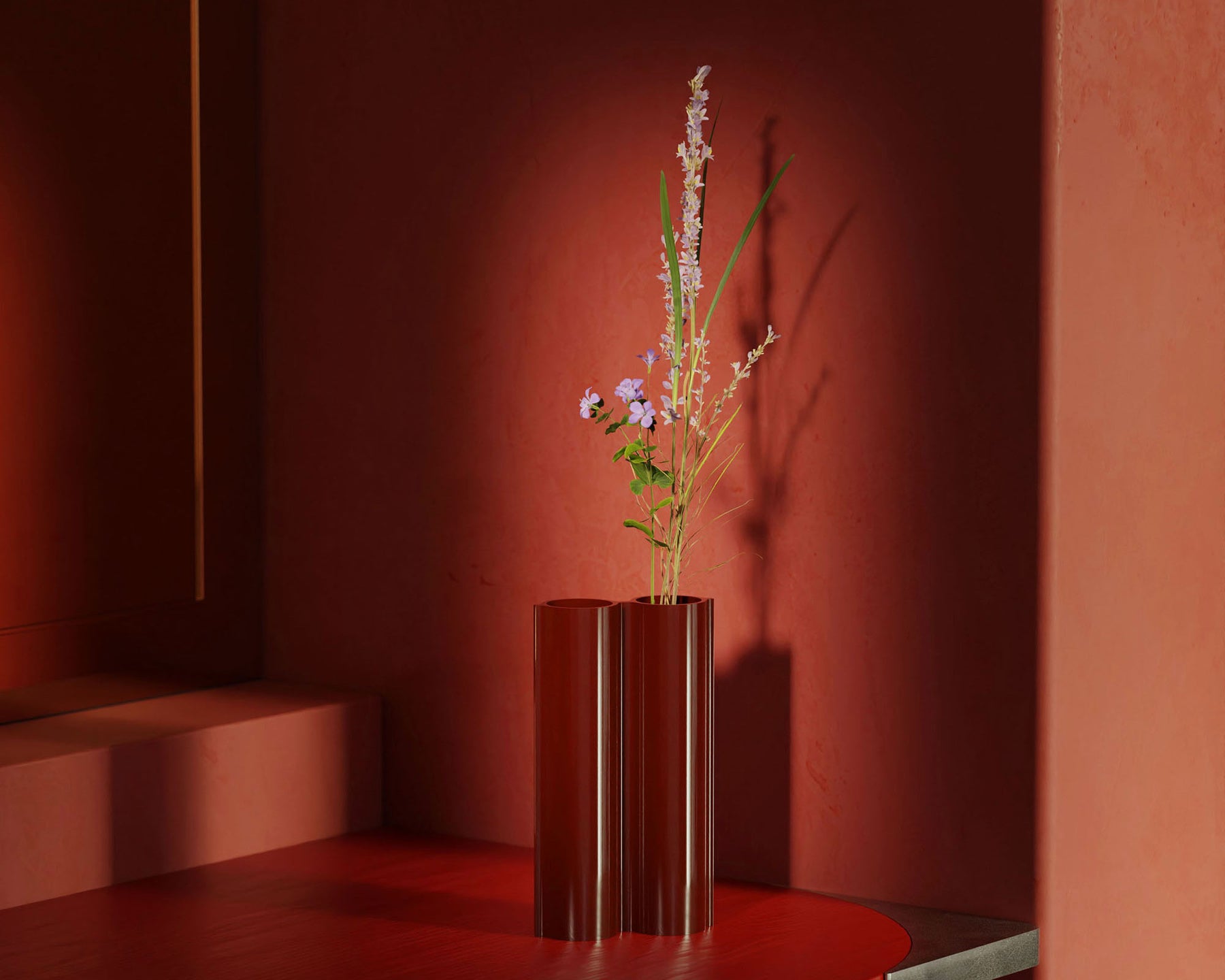 Modern Dark Red Vase | DSHOP