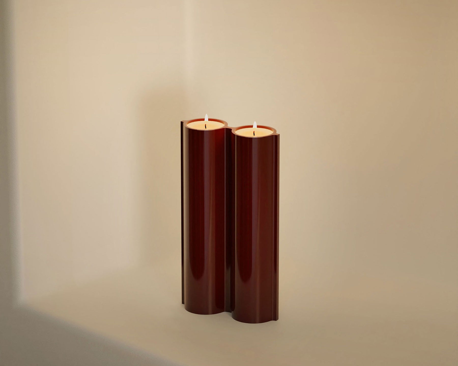 Glossy Oxblood Candle Holders | DSHOP