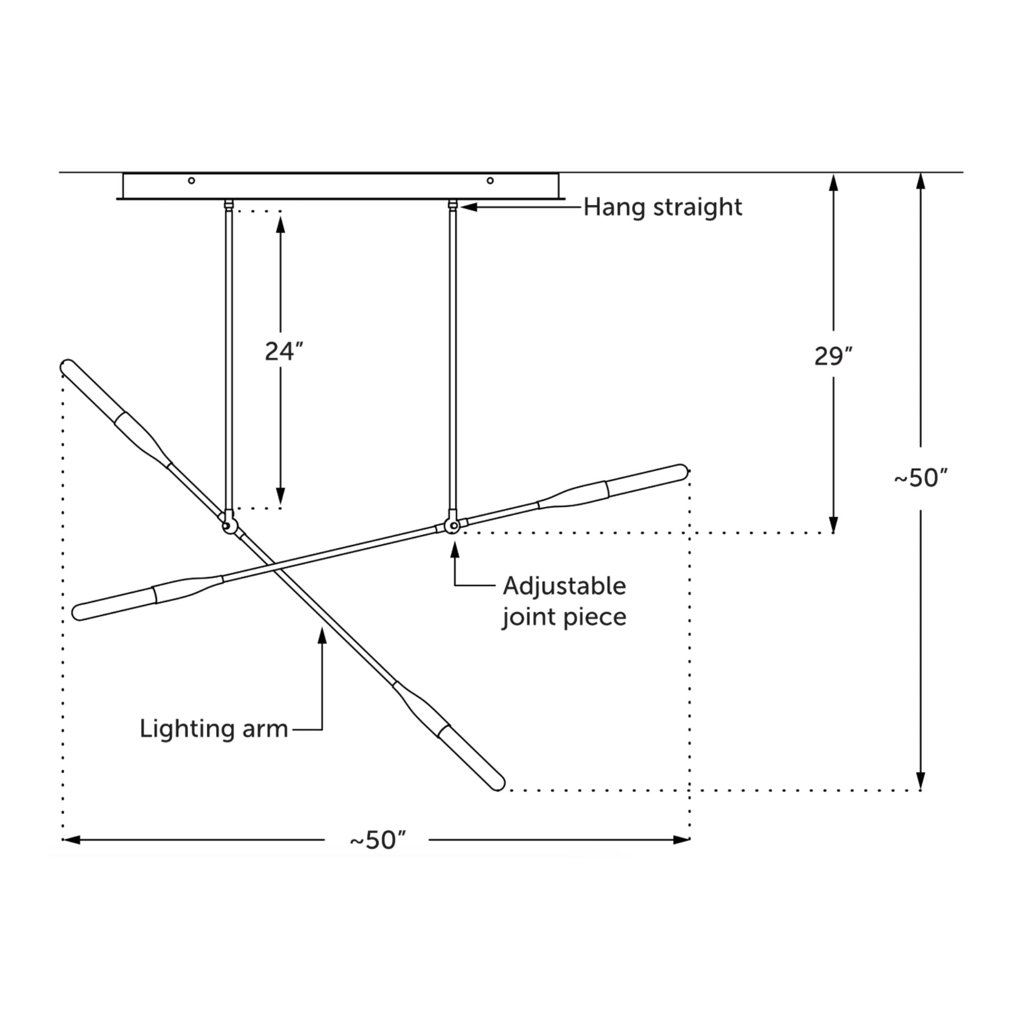 Sorenthia handelier Dimensions
