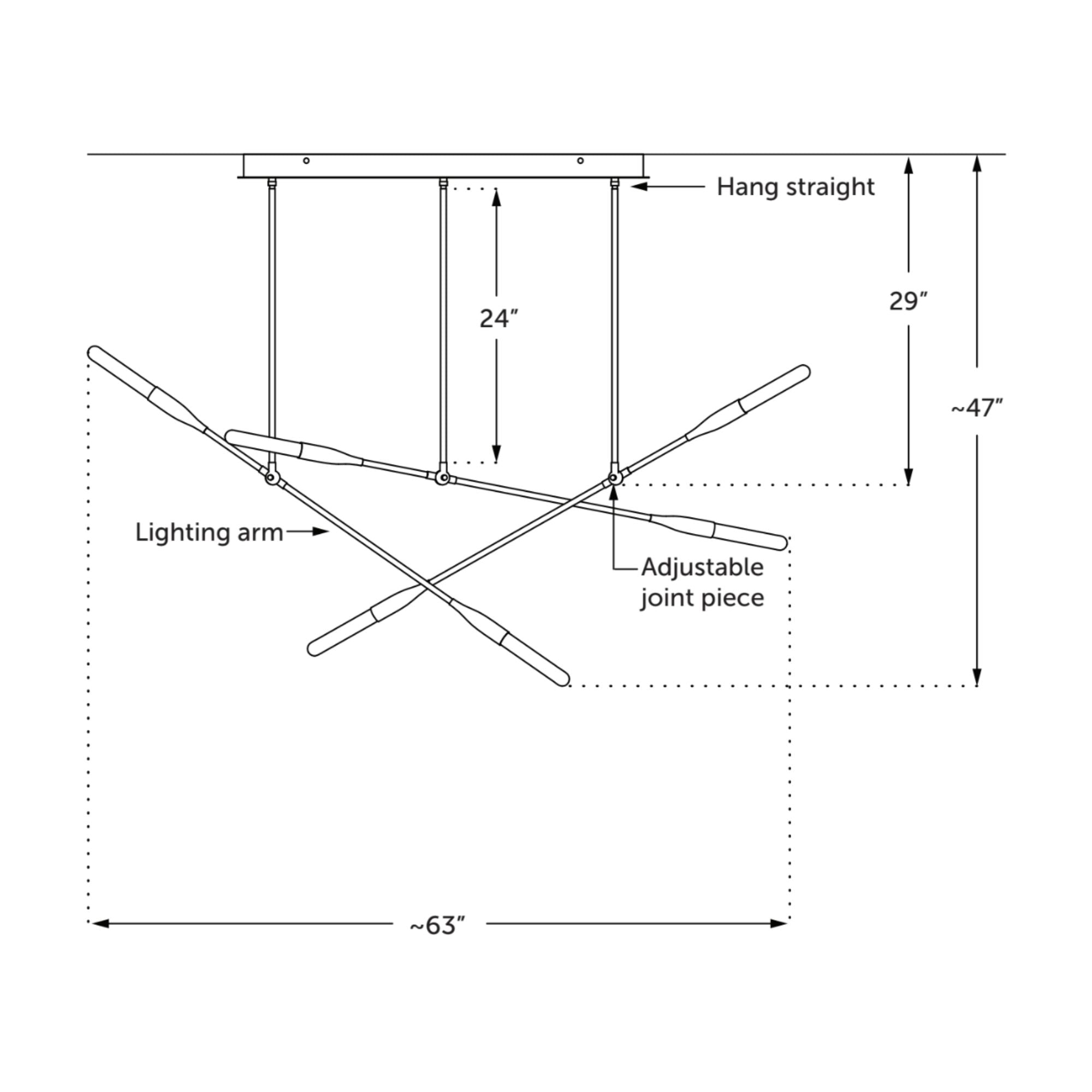 Sorenthia Triple Chandelier