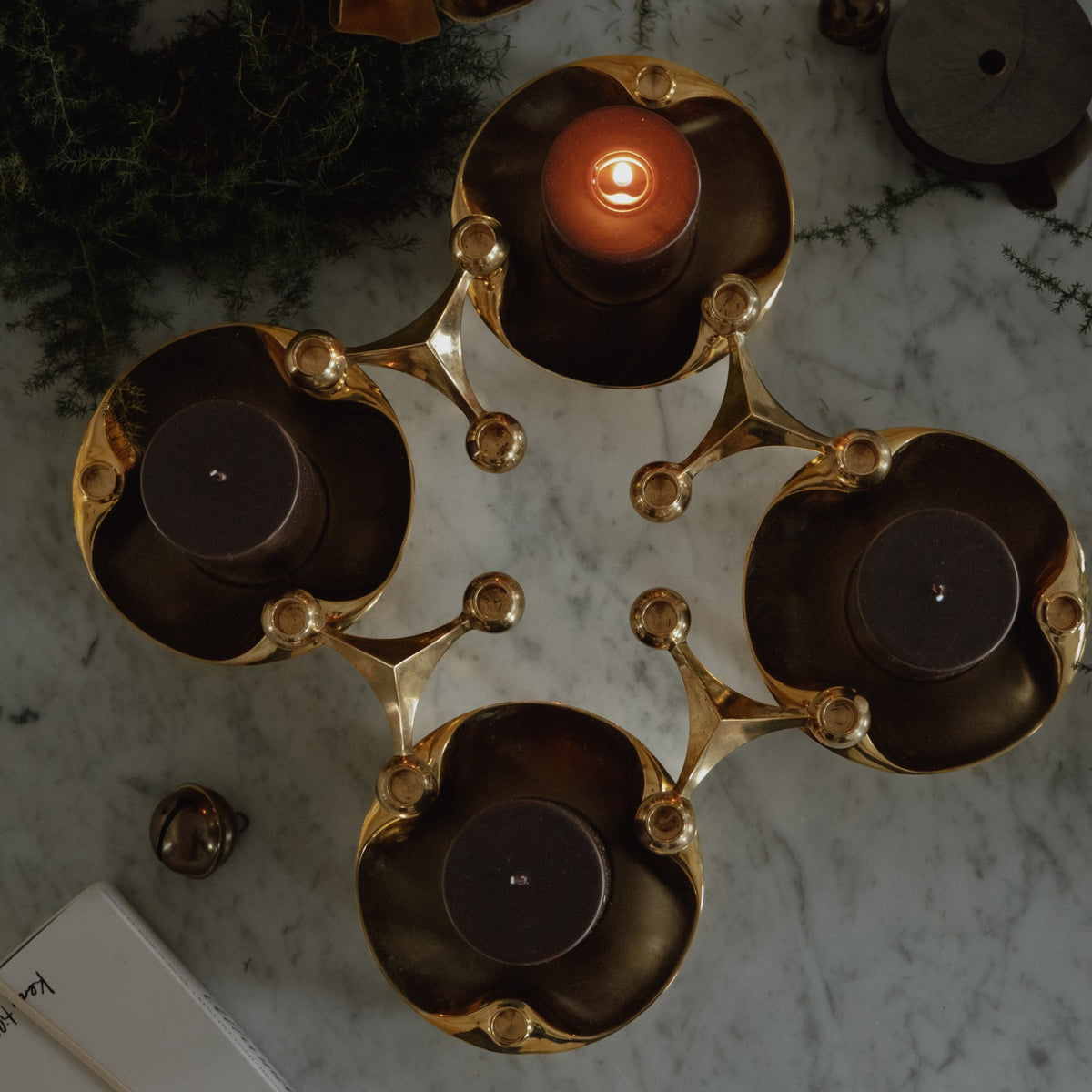STOFF Nagel Bowl – Functional Brass Candle Holder
