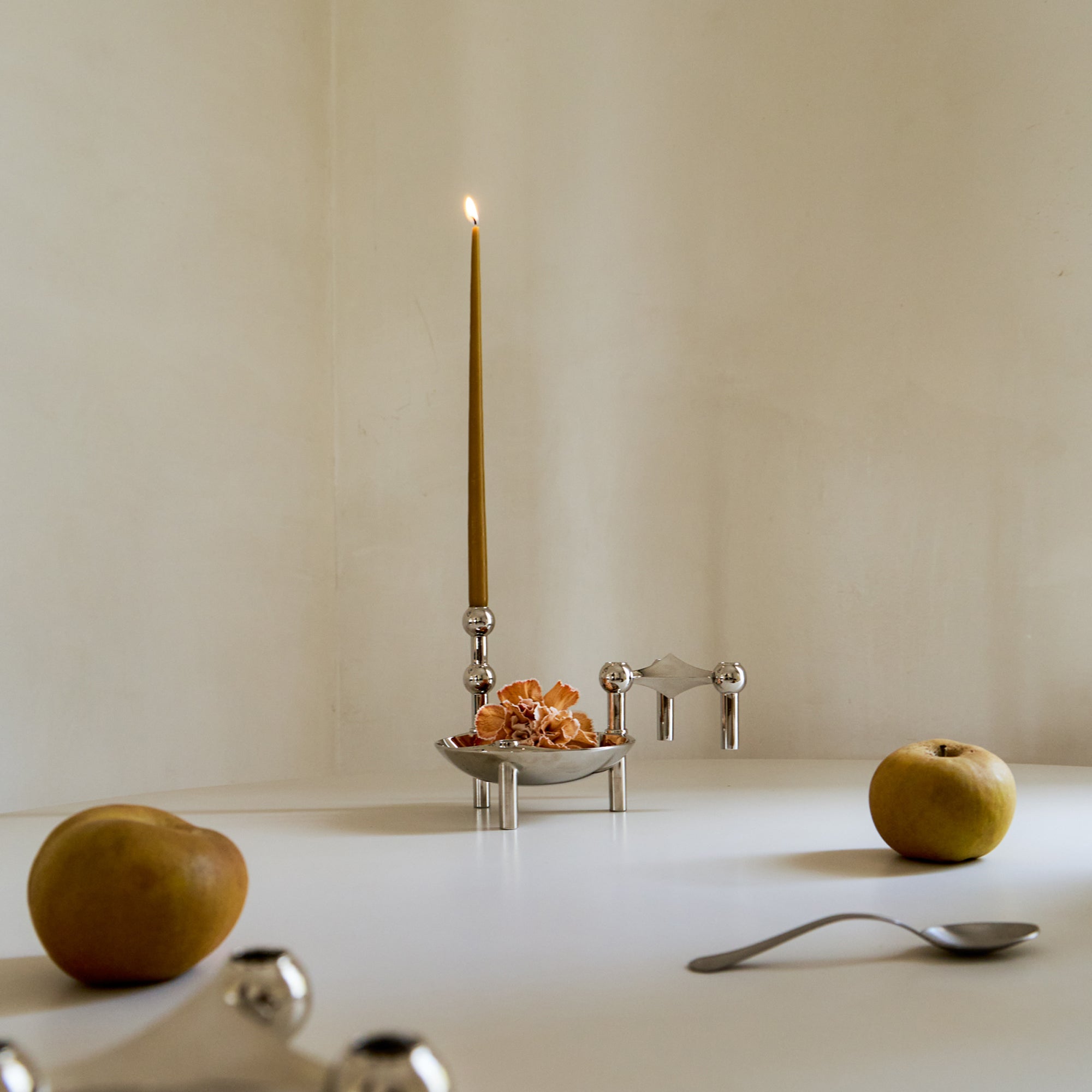 Stoff Nagel Wall Hanger - Chrome Modular Candle Sconce | DSHOP