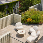 Whte Travertine Outdoor Coffee Table | DSHOP