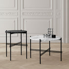 Gubi Small Carrara Marble Coffee Table with Black Metal Legs | DSHOP