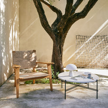Gubi TS Outdoor Coffee Table in White Travertine | DSHOP