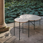Gubi Round Outdoor Travertine Tables | DSHOP