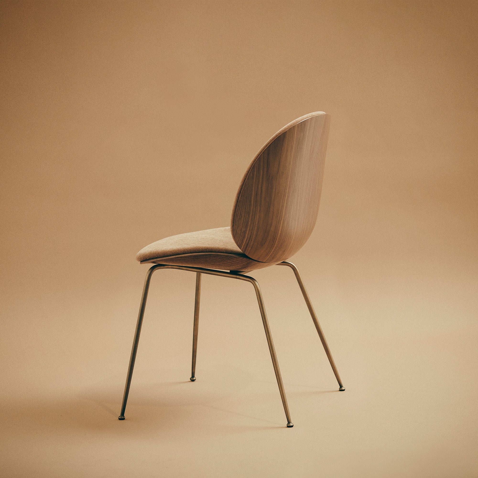 Gubi Beetle Dining Chair 3D Veneer - Walnut by GamFratesi | DSHOP