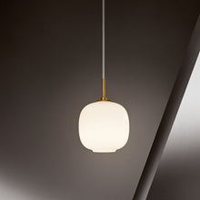 Small Opal Glass Pendant Light