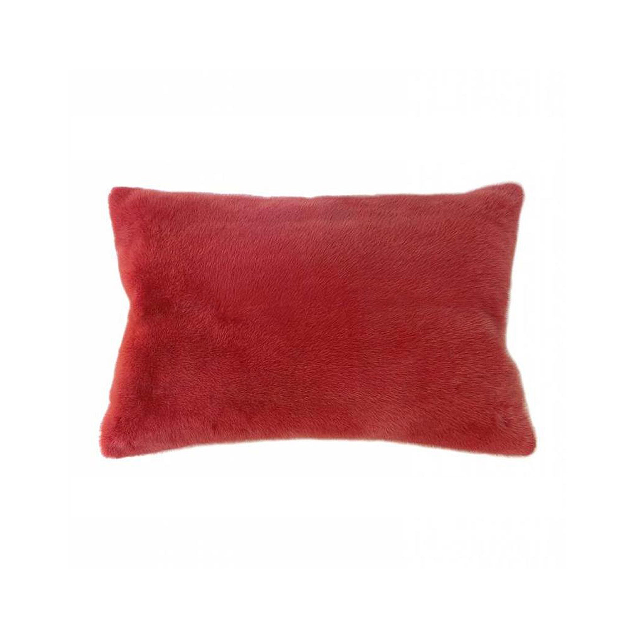 Venezia Fur Pillow - Coral | DSHOP