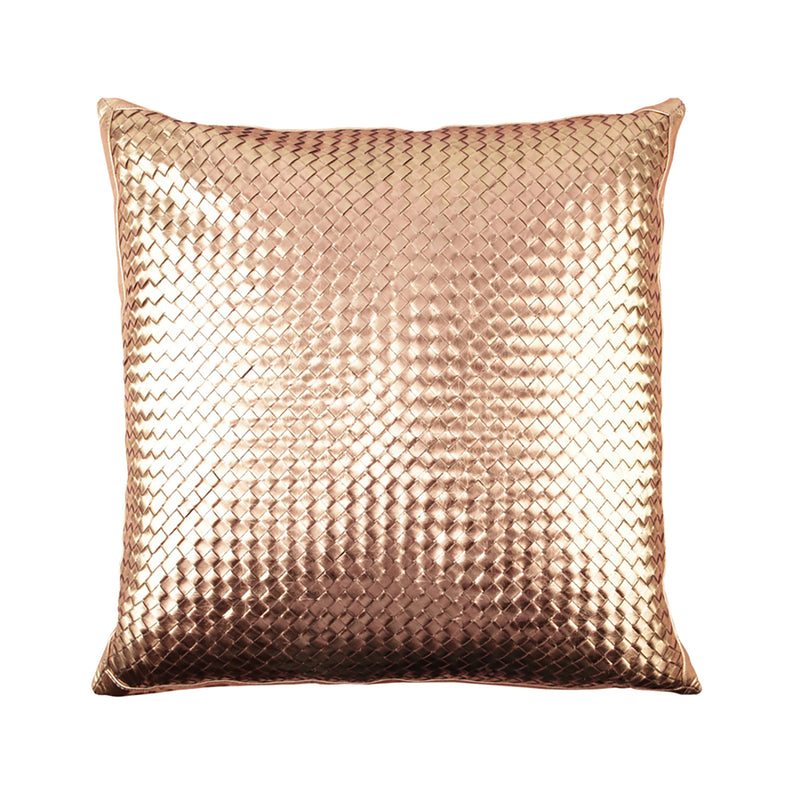Bling Antique Gold Leather Pillow