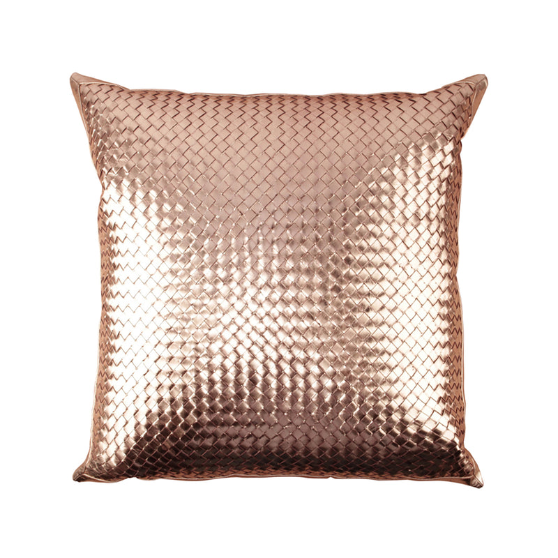 Bling Copper Gold Leather Pillow