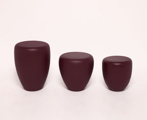 Dot Table Stool - Deep Garnet Matte