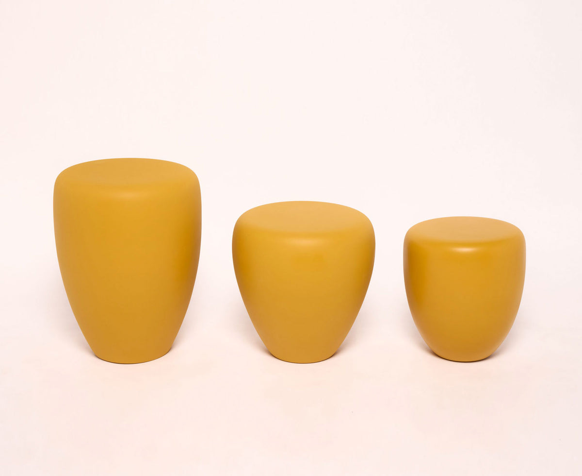 Dot Table Stool - Warm Saffron Matte