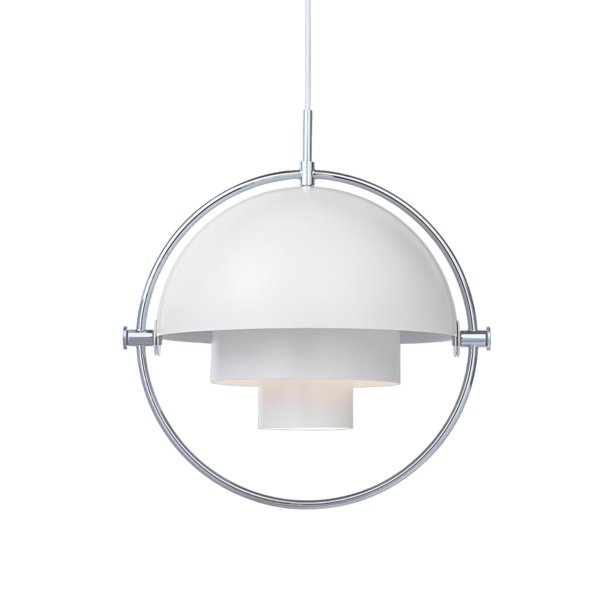 Multi-Light Pendant - Chrome / White