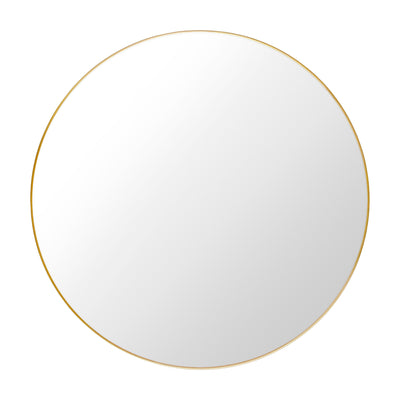 Gubi Round Wall Mirror With Polished Brass Frame | DSHOP