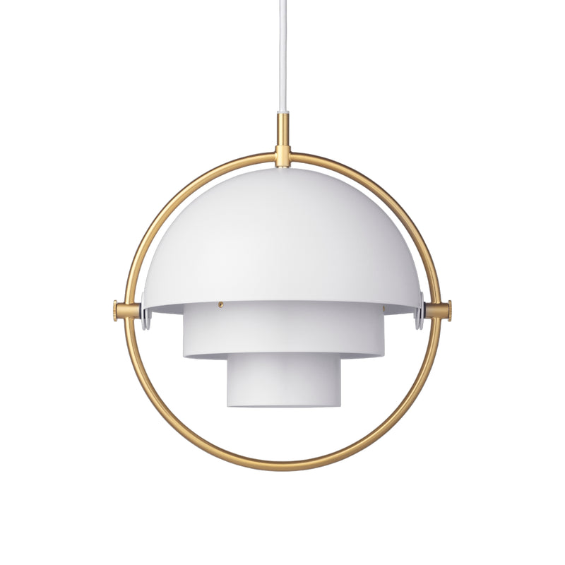 Multi-Light Pendant - Brass/White