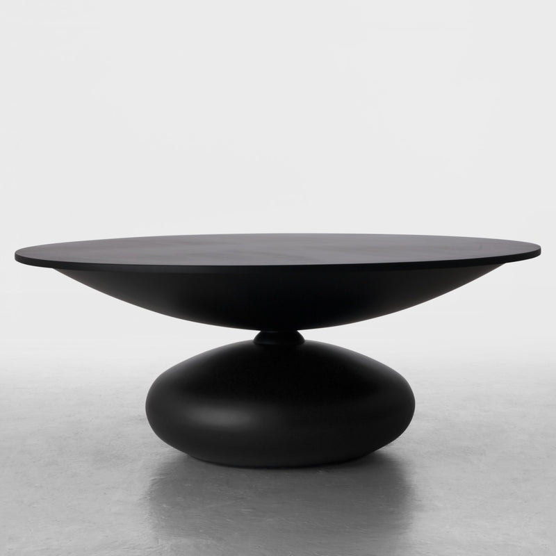 Sculptural Round Black Table | DSHOP