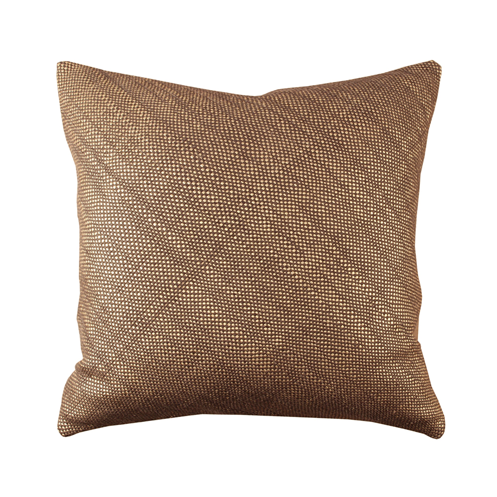 Mini Bling Espresso Gold Leather Pillow