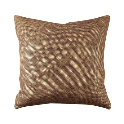 Mini Bling Espresso Gold Leather Pillow