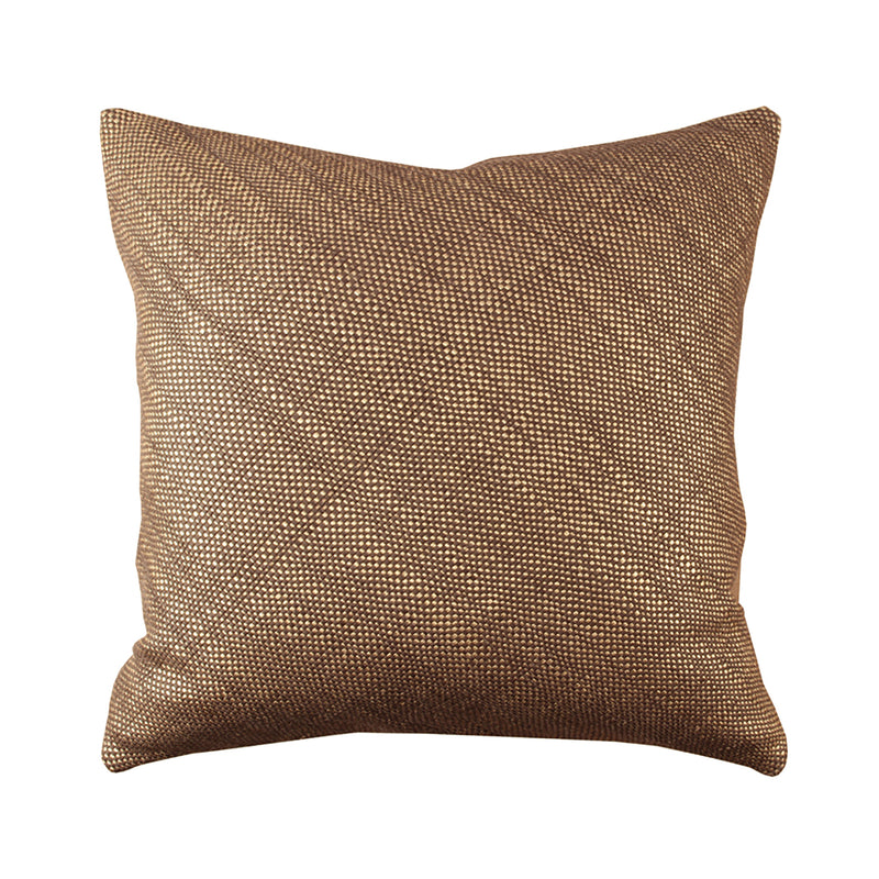 Mini Bling Espresso Gold Leather Pillow