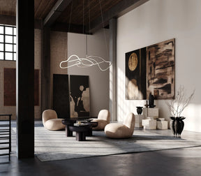 Rounded Leather Lounge Chair