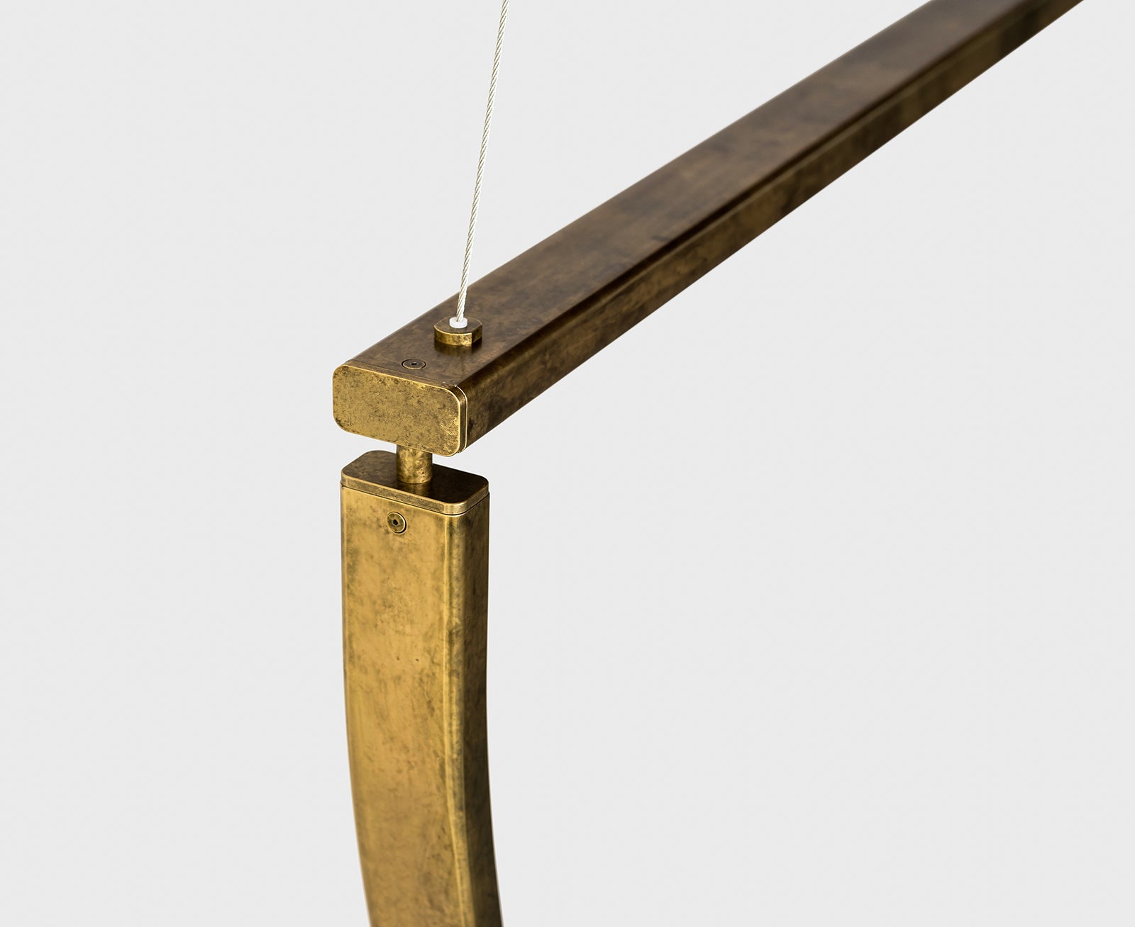Chord Pendant Light in Mottled Brass | DSHOP