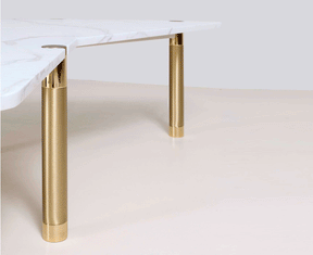 Brass & Marble Nova Boomerang Coffee Table | DSHOP