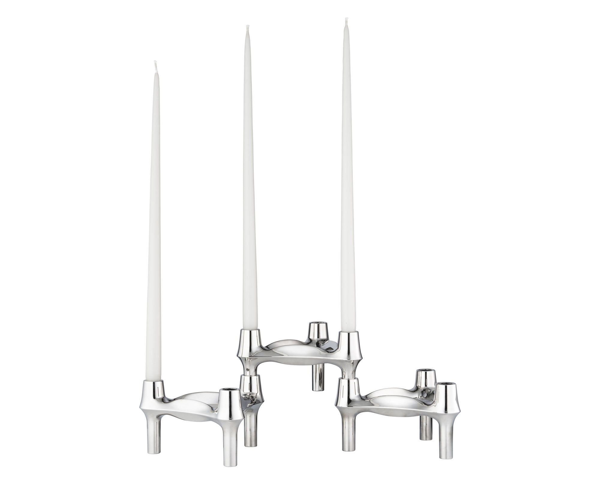Modern Nickel Candle Holders | DSHOP