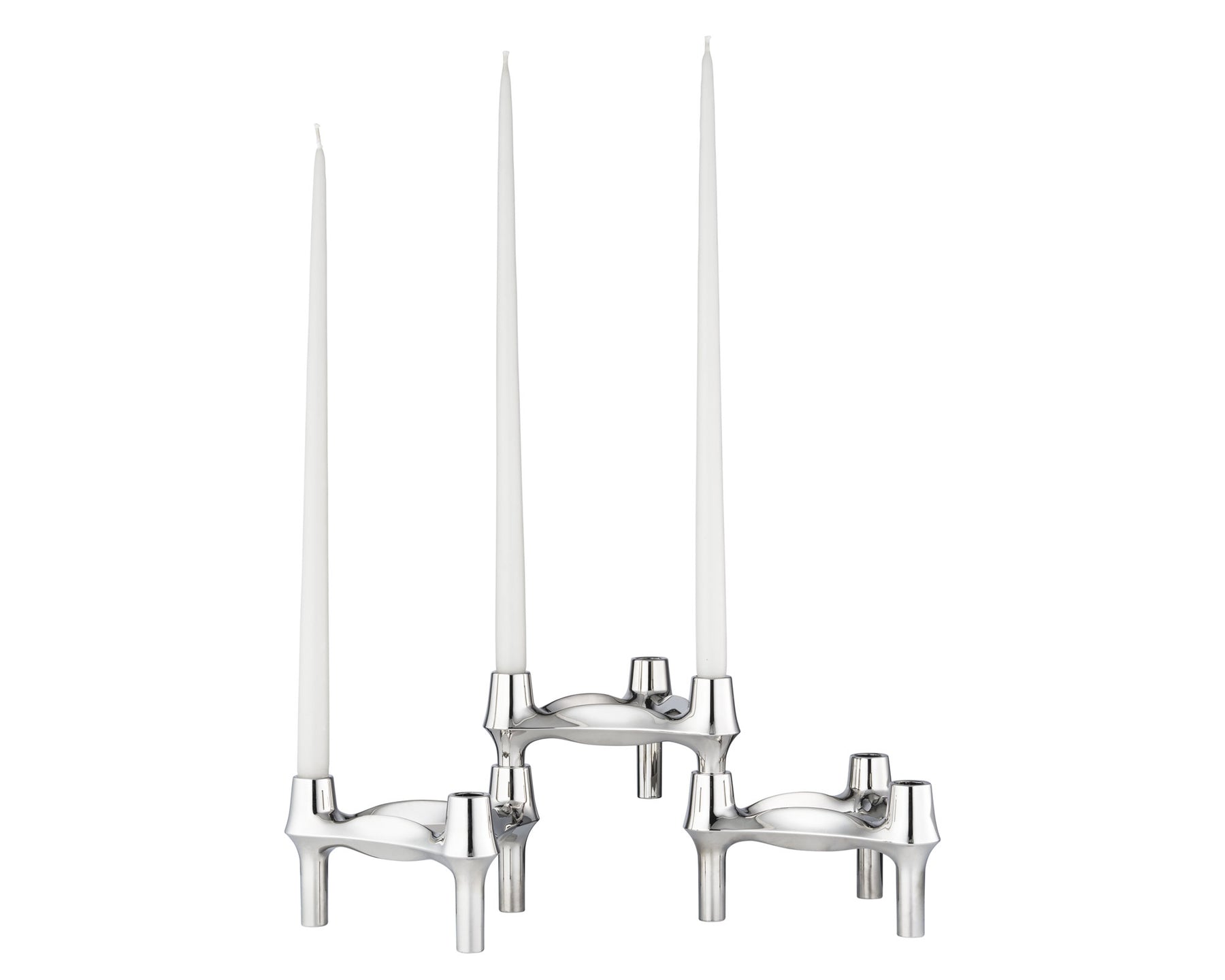 Modern Nickel Candle Holders | DSHOP