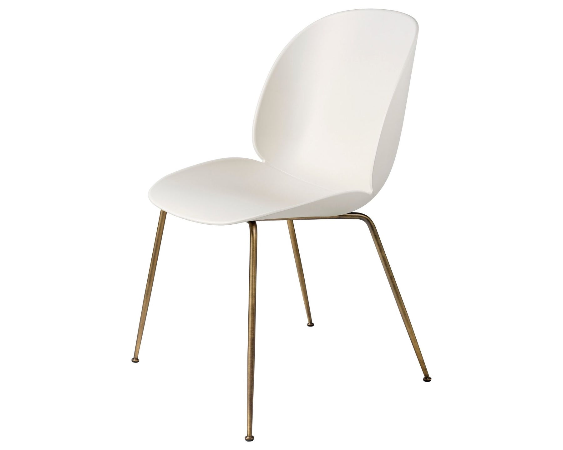 Alabaster White Dining Chair with Antique Brass Base | DSHOP