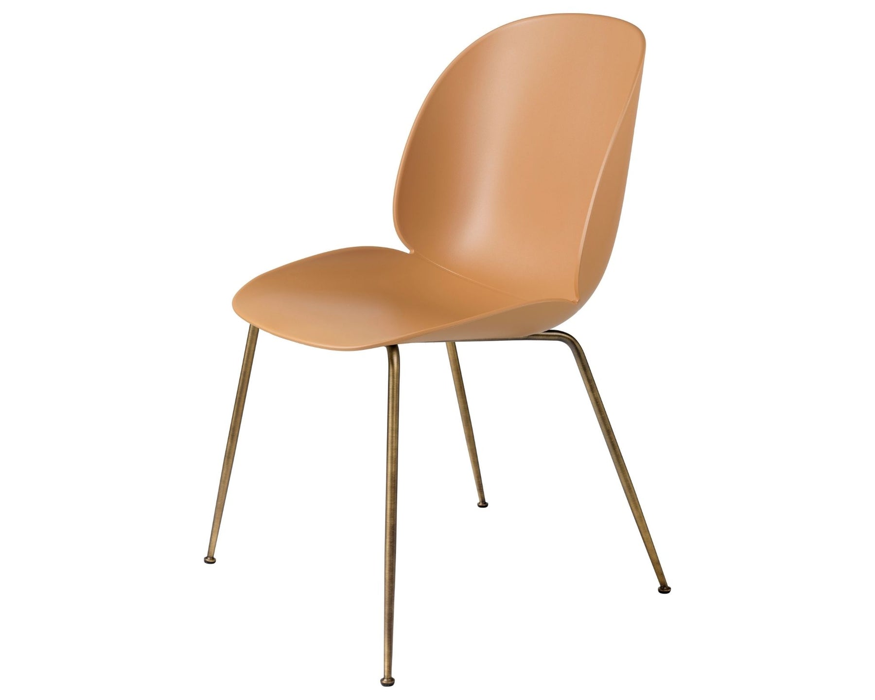Amber Brown Dining Chair with Antique Brass Base | DSHOP
