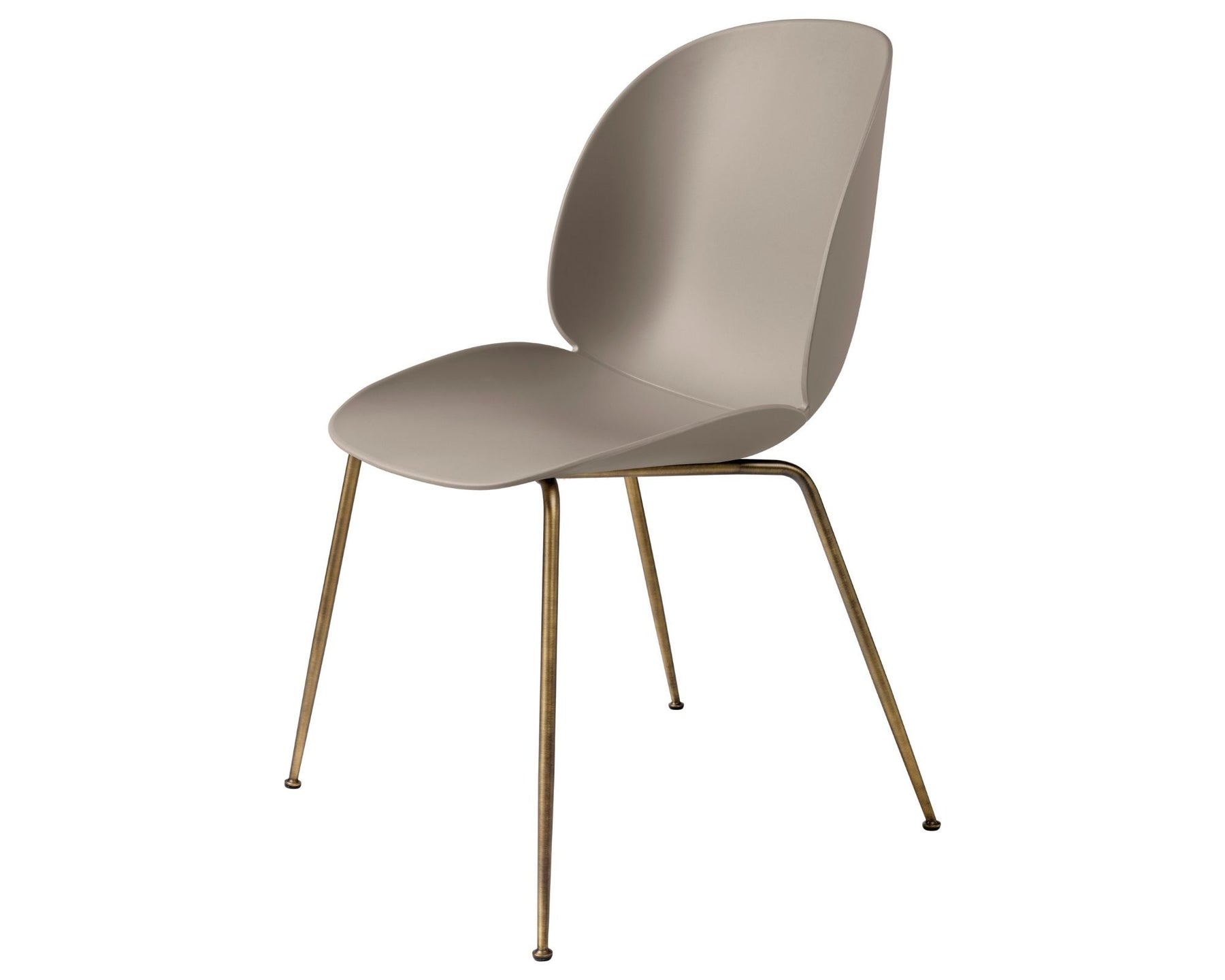 New Beige Dining Chair with Antique Brass Base | DSHOP