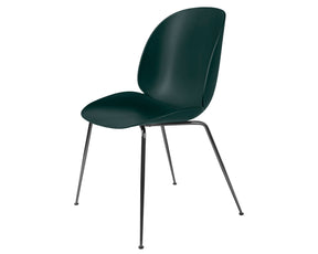 Dark Green Dining Chair with Black Chrome Base | DSHOP