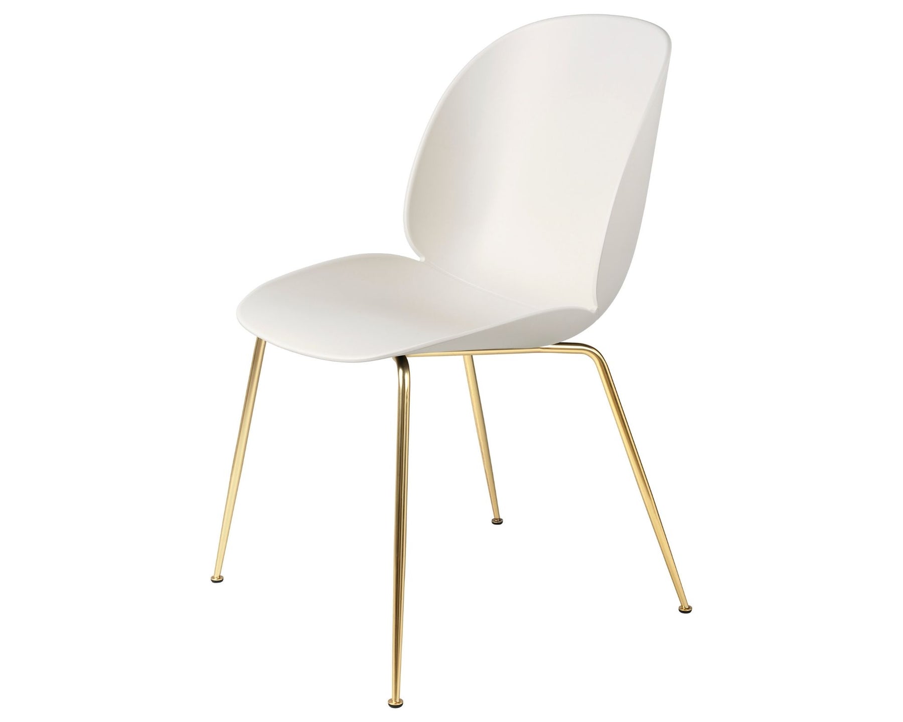 Alabaster White Dining Chair with Brass Base | DSHOP