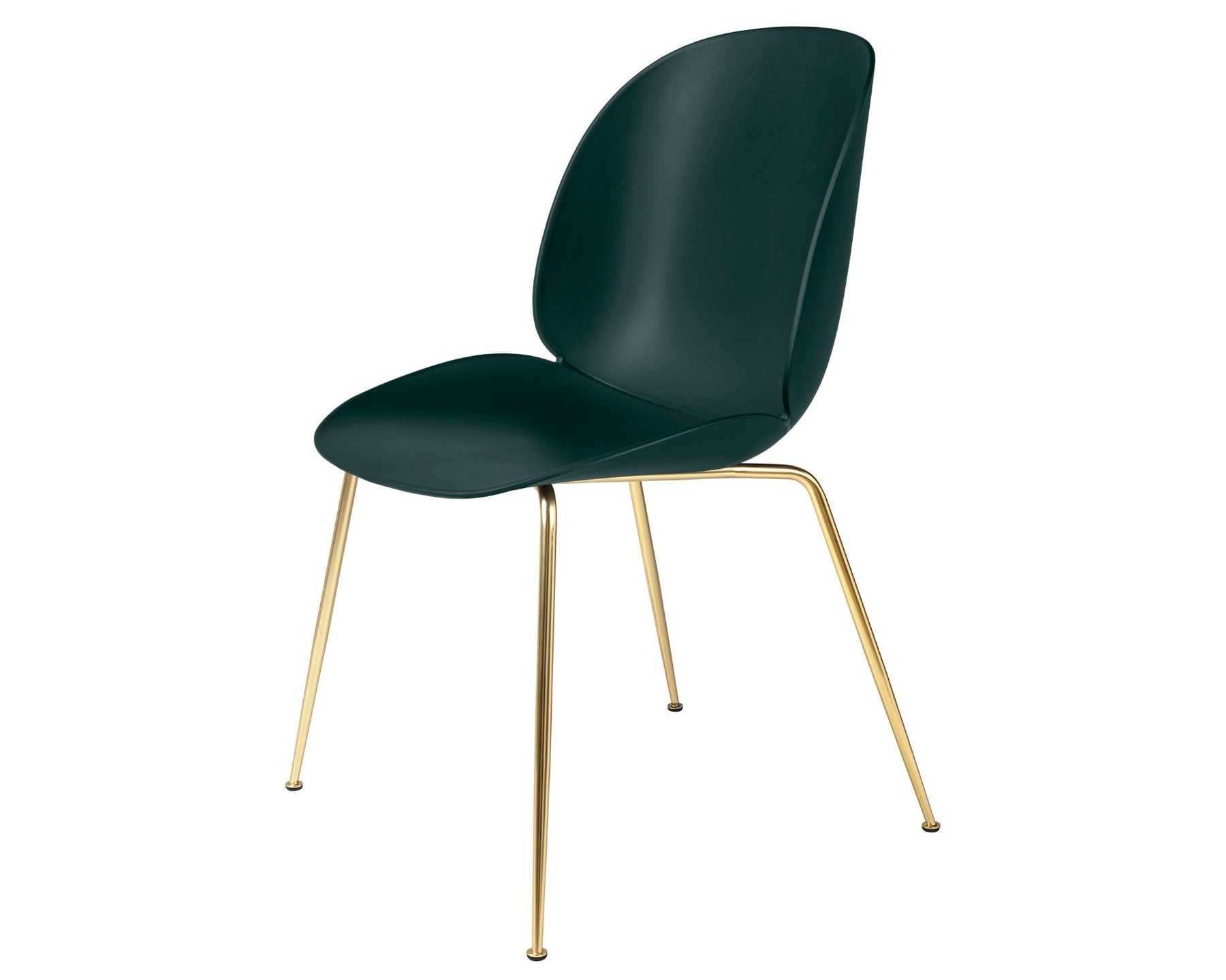 Dark Green Dining Chair with Brass Base | DSHOP