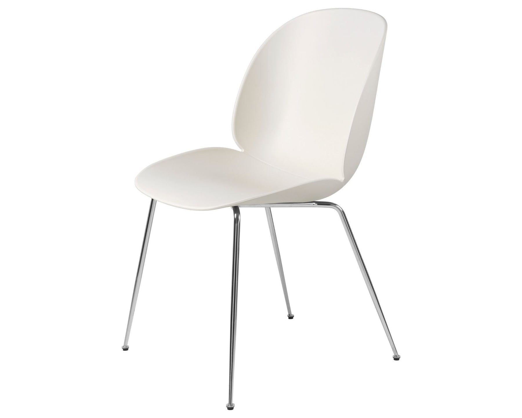 Alabaster White Dining Chair with Chrome Base | DSHOP