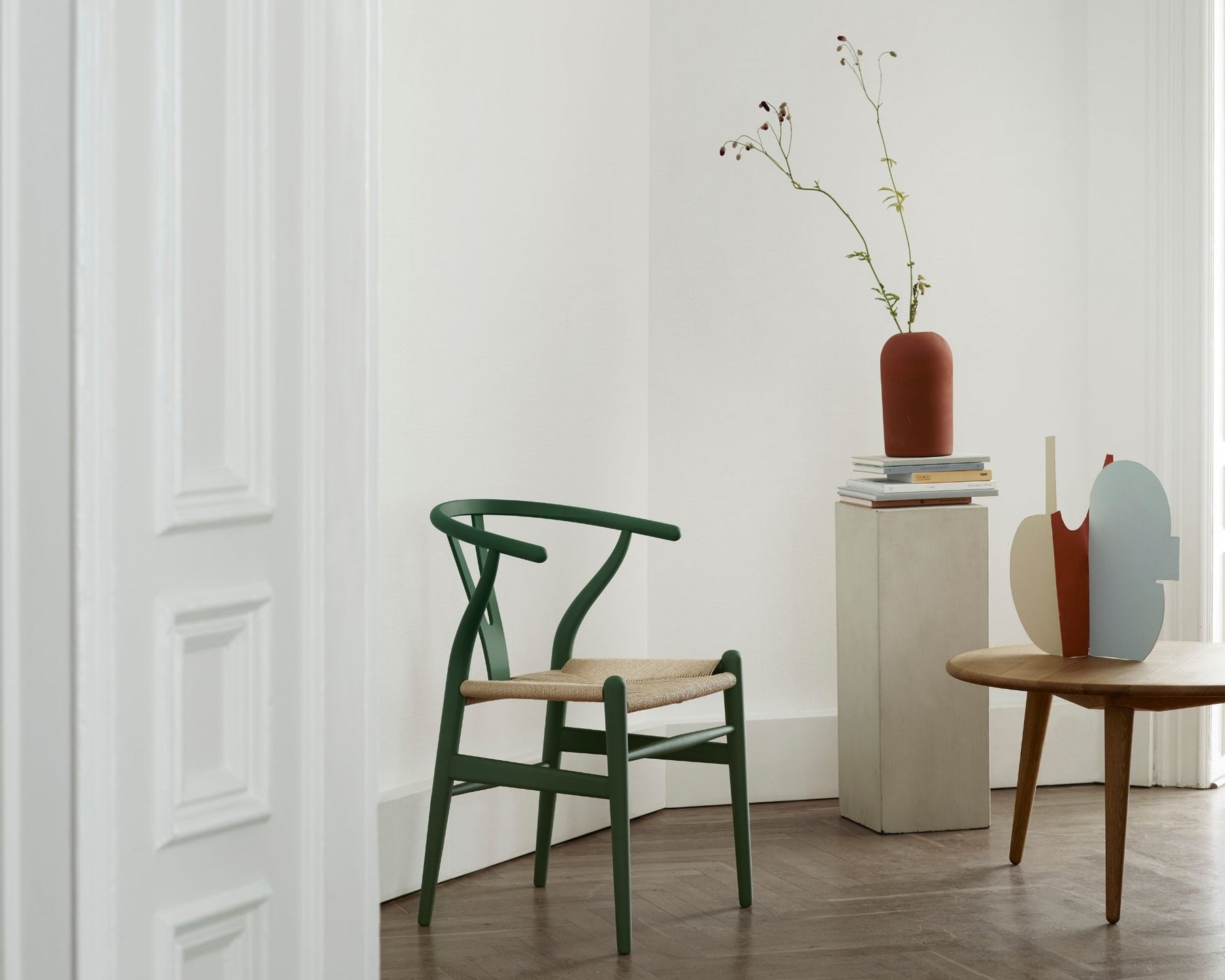 Danish Modern Green Accent Chair | DSHOP