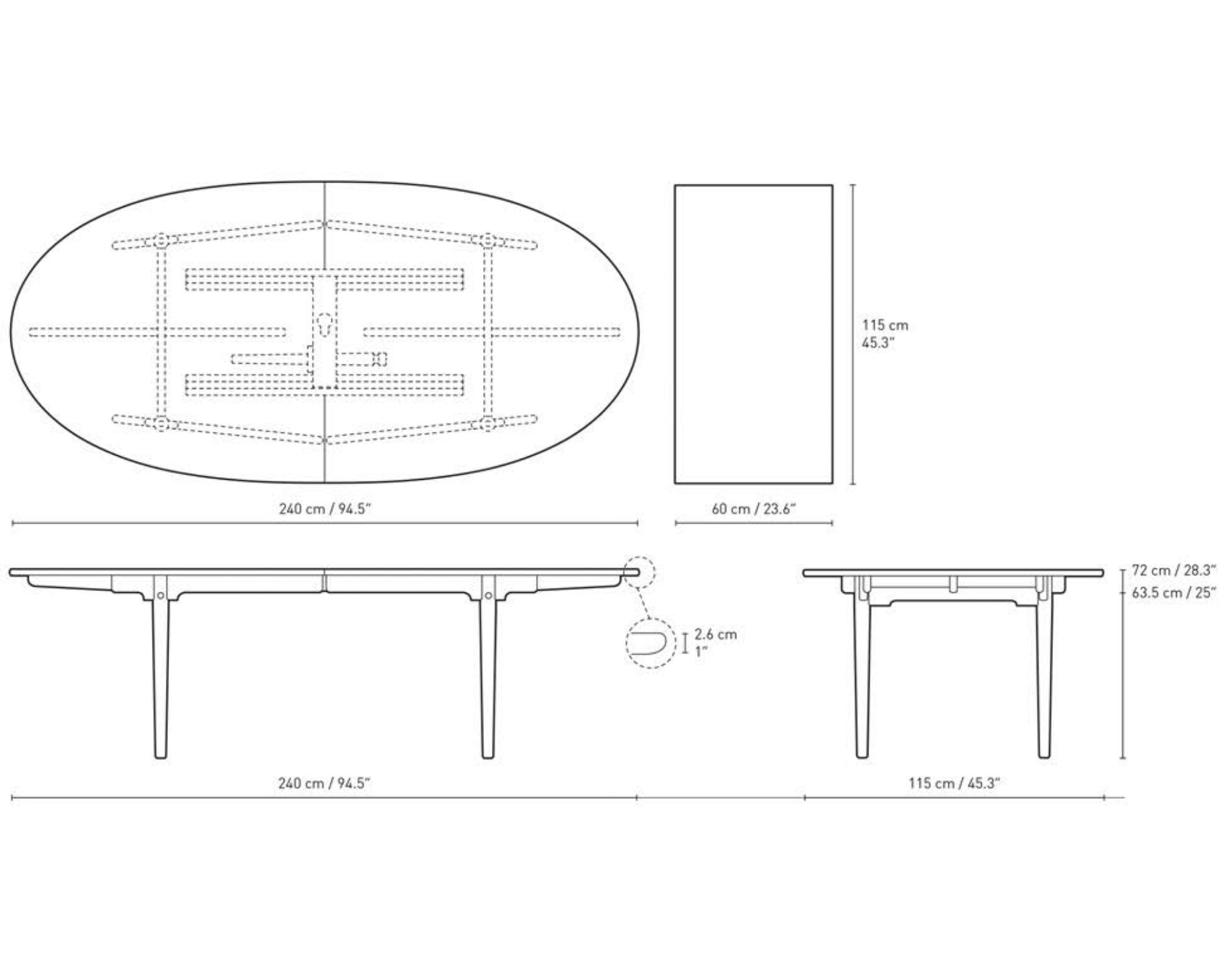 Carl Hansen & Son CH339 Oval Wood Dining Table by Hans Wegner | DSHOP