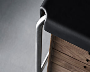 Stainless Steel, Walnut & Leather Desk | DSHOP