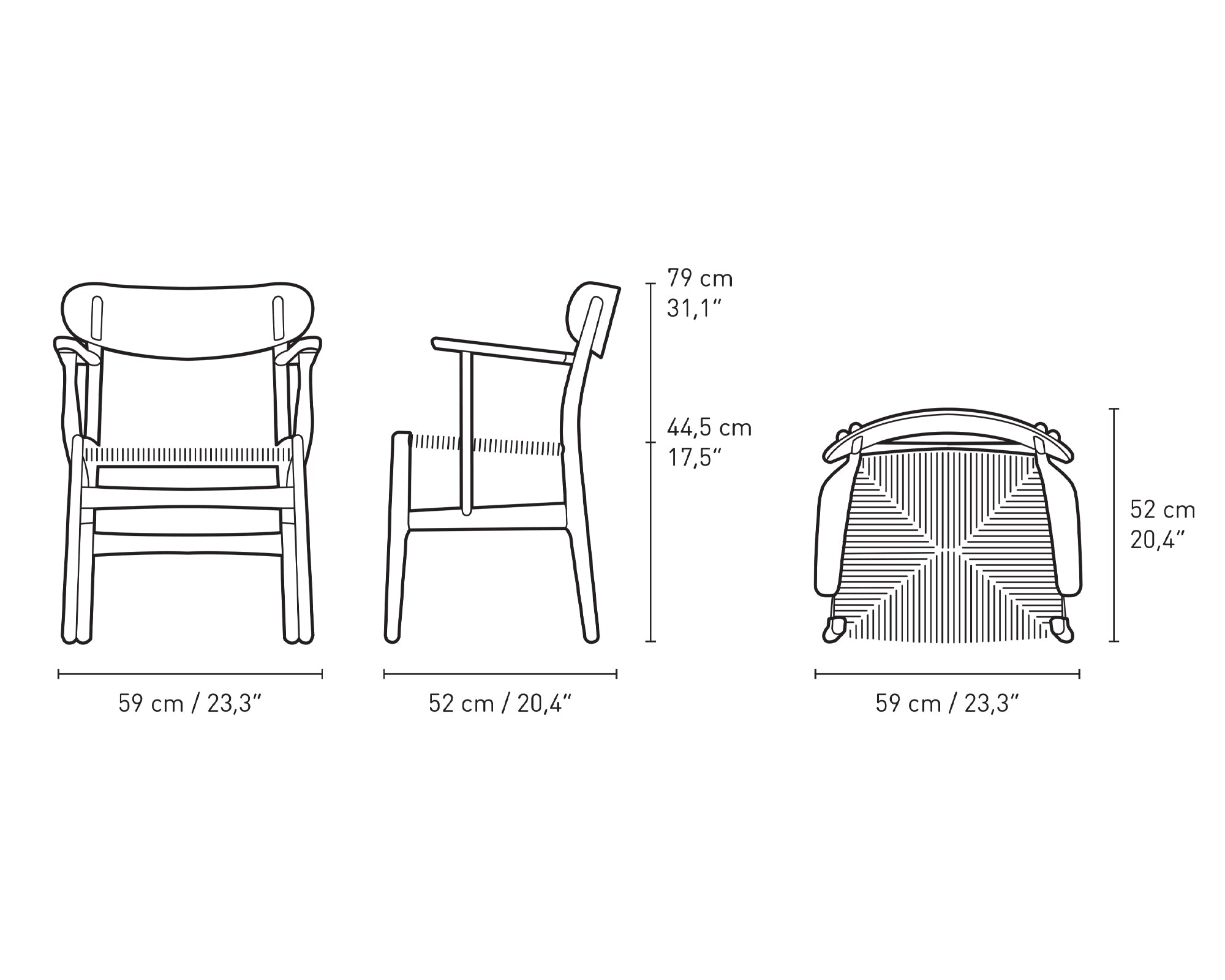 Carl Hansen & Son CH26 Wood Dining Chair by Hans J. Wegner | DSHOP