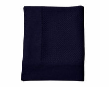 Bari Criss Cross Cashmere Throw - Navy | DSHOP