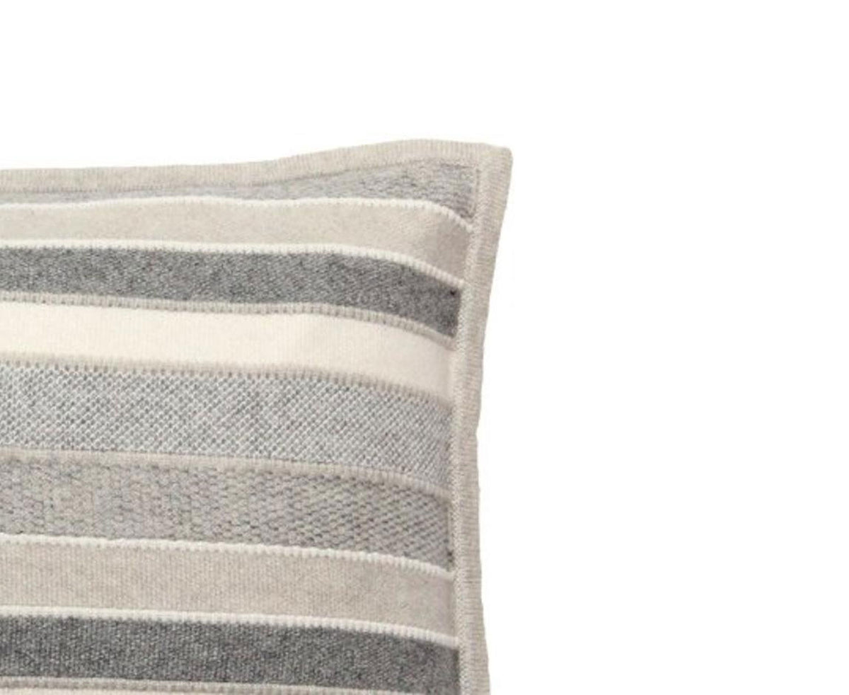 Stripe Grey Cashmere Pillow | DSHOP