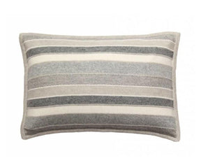 Cashmere Kent Stripe Jacquard Pillow - Pearl | DSHOP