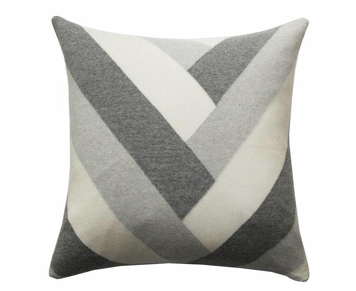 Cashmere V Pillow - Pearl, Gray, Ivory | DSHOP