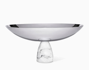 Coluna Carrara Marble & Silver Fruite Bowl | DSHOP