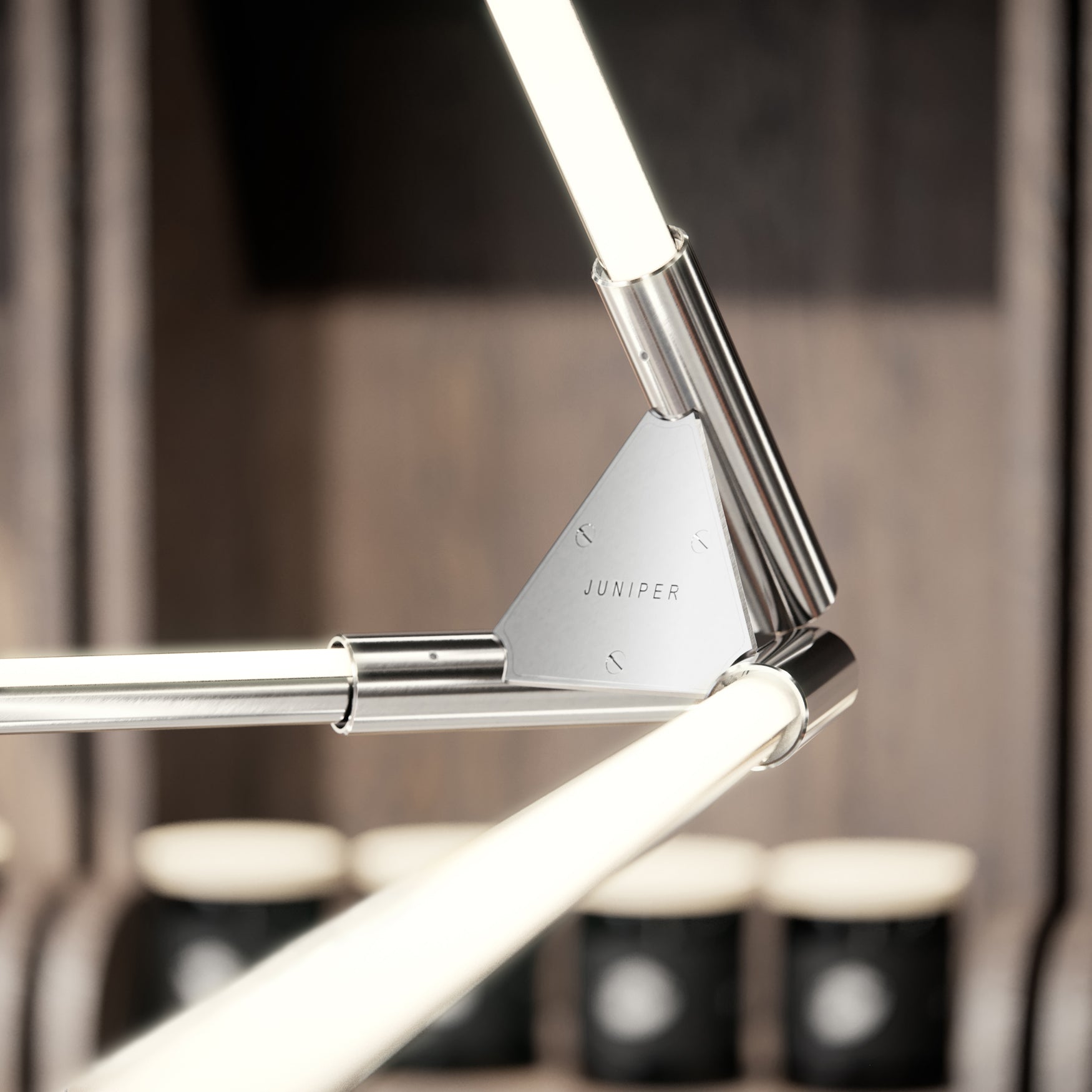 Minimal Satin Nickel Chandelier | DSHOP