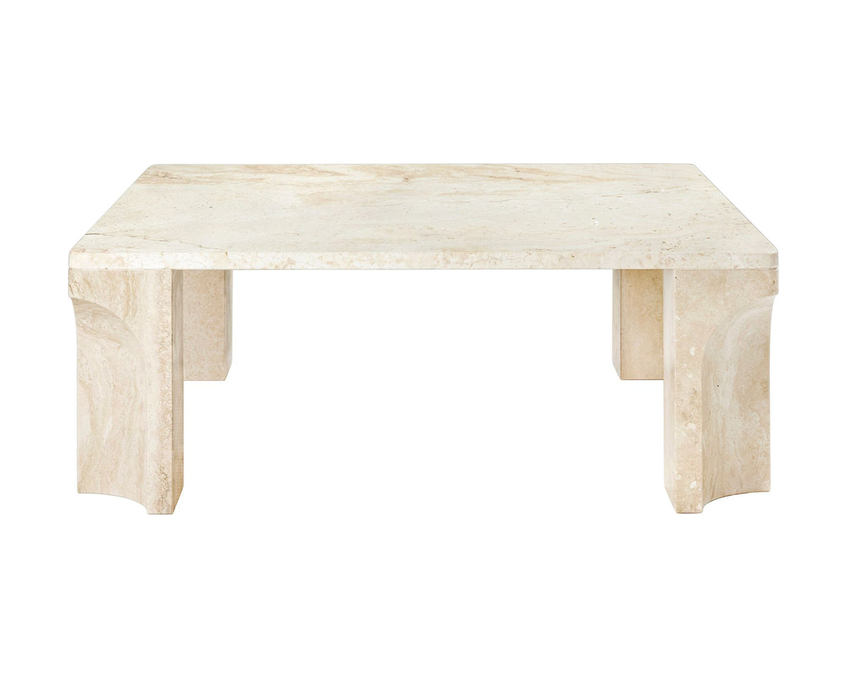 White Travertine Coffee Table | DSHOP