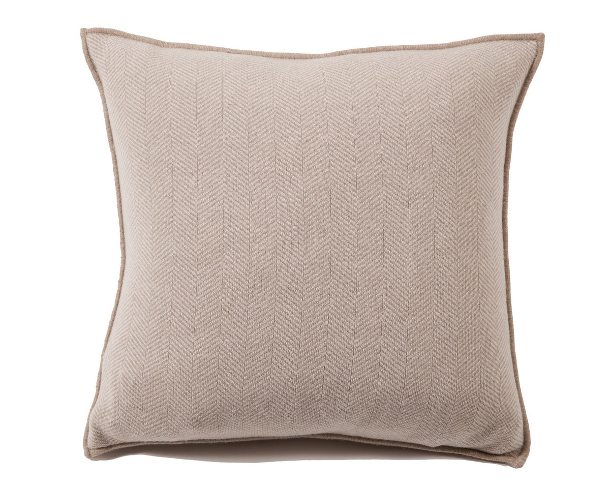 Henry Cashmere Pillow - Taupe Ivory | DSHOP