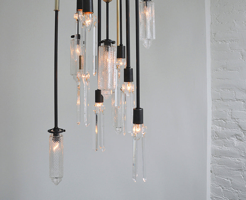 Blackened Brass Chrysler Chandelier - 12 Arm | DSHOP