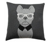 Cashmere Blend Dog Pillow - Anthracite Gray